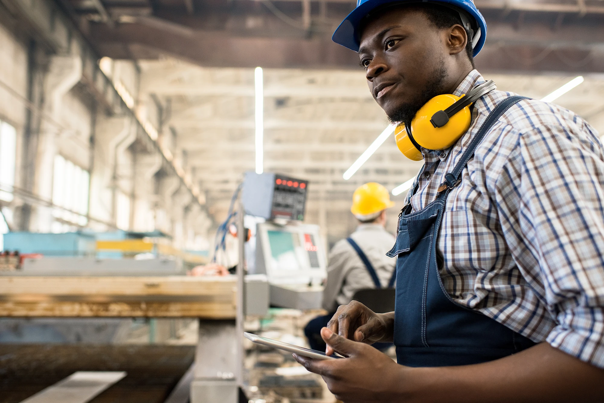 black male worker in Oregon thinking about legal representation copy
